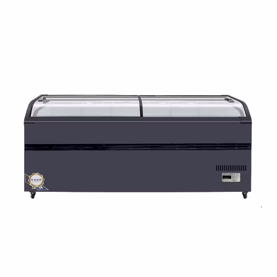 -18/24º C Congélateur vertical à affichage vertical avec LED colorée